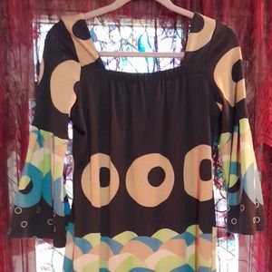 Retro, Statement Sleeves, Dress